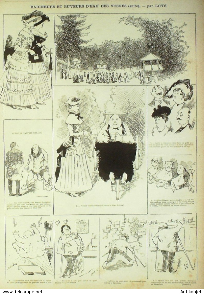 La Caricature 1881 N°  85 Baigneurs & Buveurs D'eau Des Vosges Loys Bains De Mer Cocoteville Bach - Tijdschriften - Voor 1900