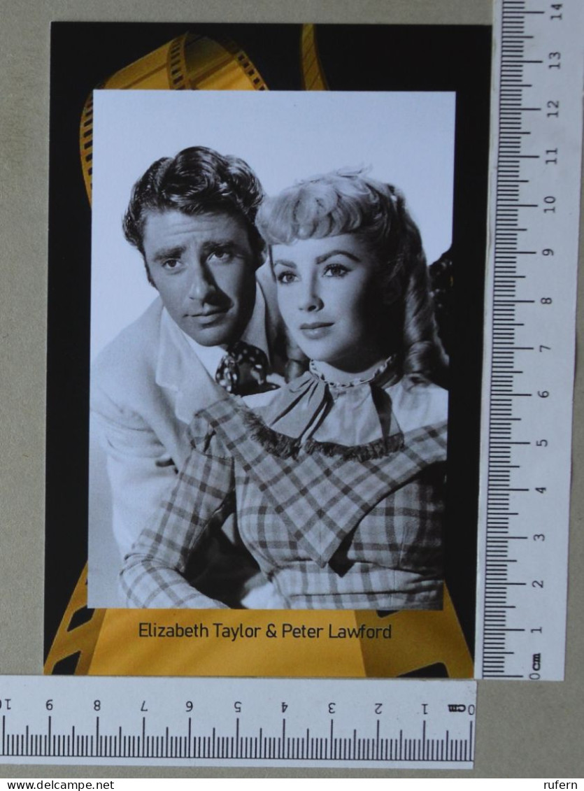 POSTCARD  - ELIZABETH TAYLOR & PETER LAWFORD - LE MONDE DU CINEMÁ - 2 SCANS  - (Nº58994) - Acteurs