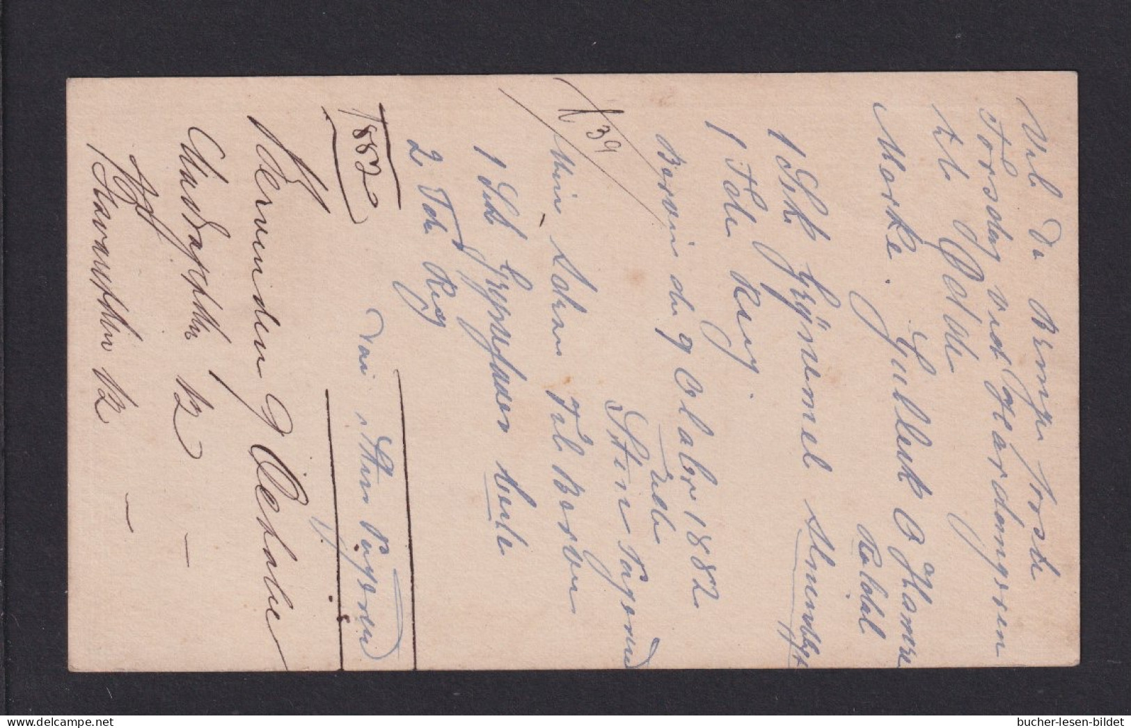 1882 - 5 Ö. Ganzsache Gebraucht In Bergen - Lettres & Documents