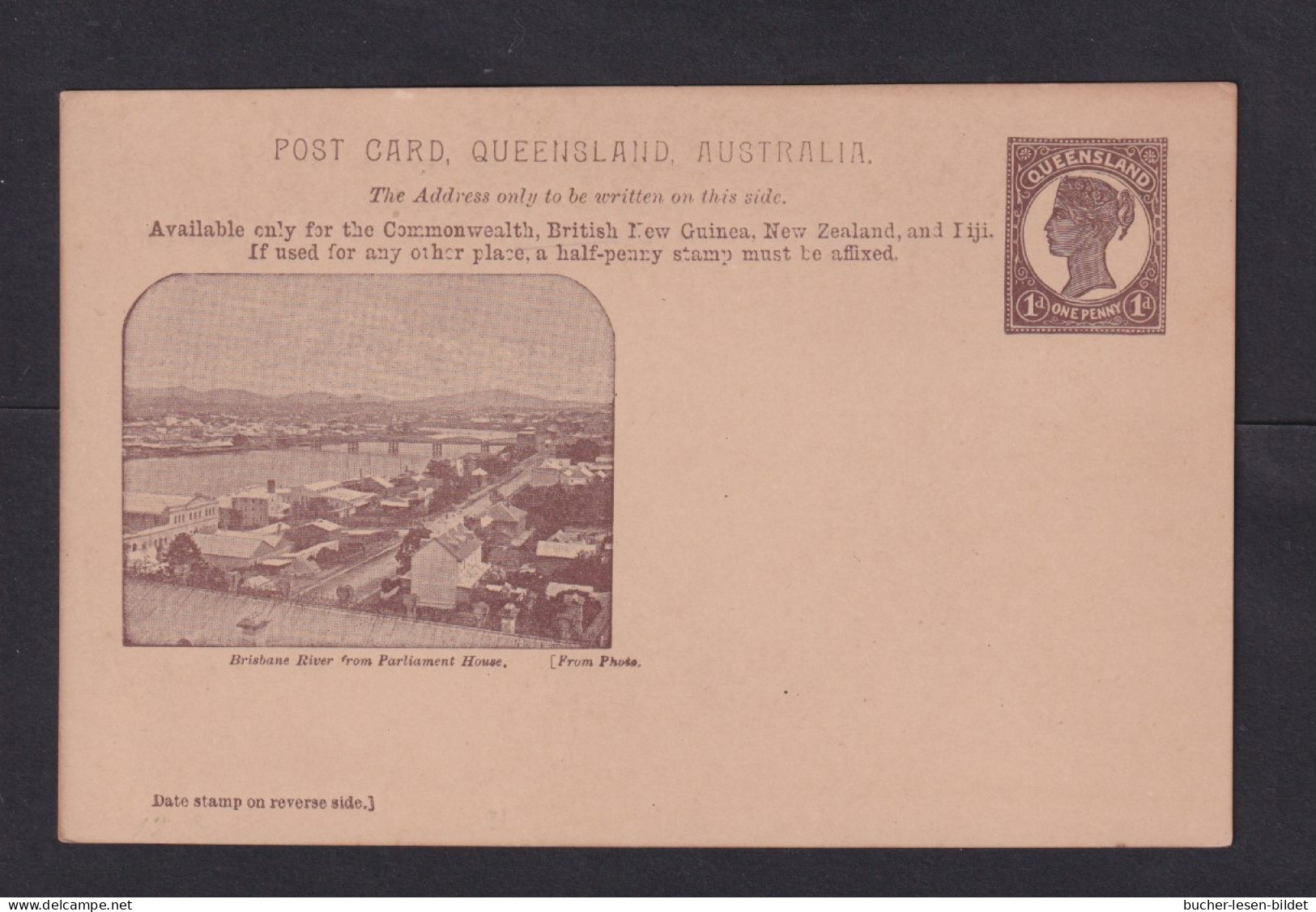 1 P. Bild-Ganzsache "Brisbane River" - Ungebraucht - Storia Postale