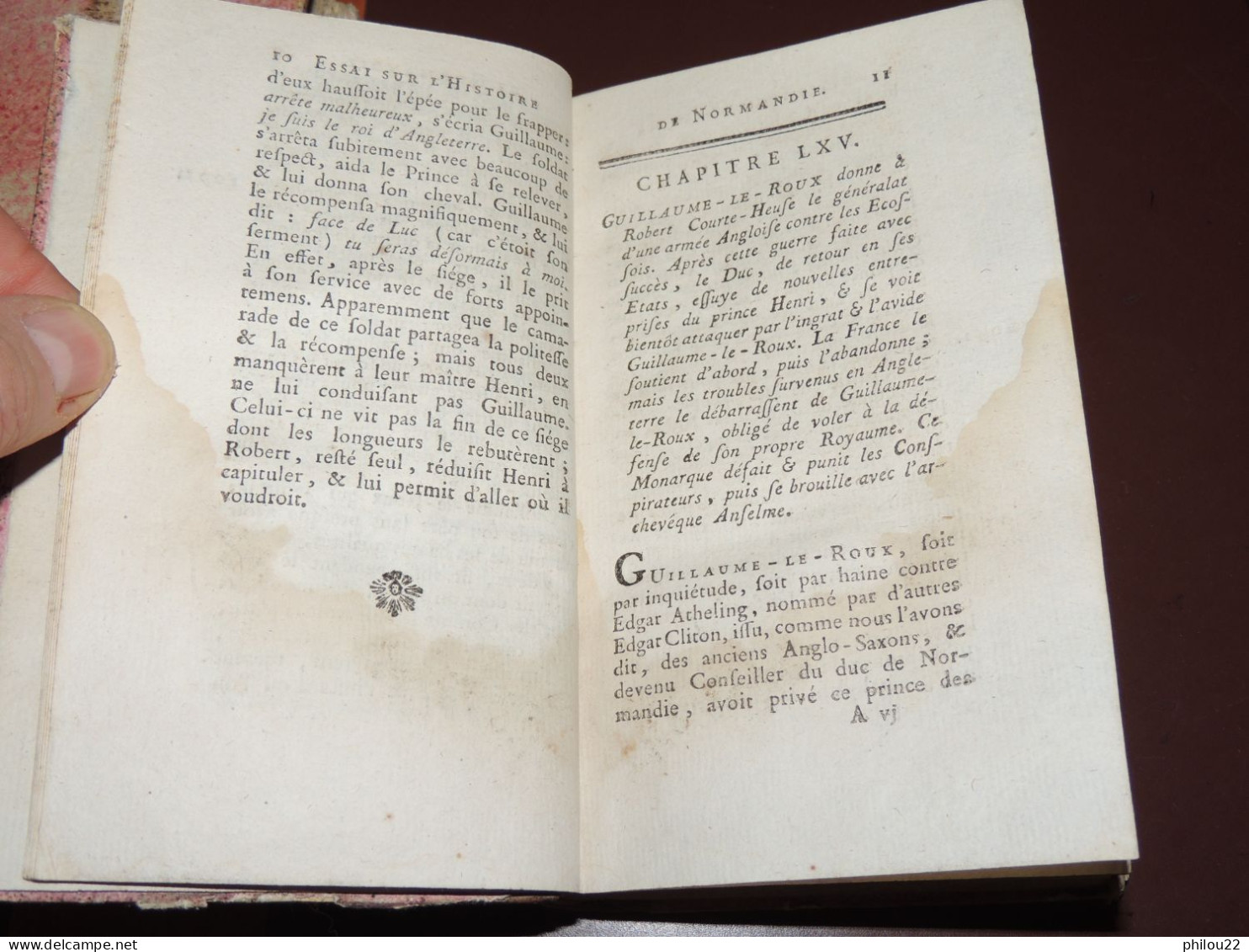 [Toustain-Richebourg] histoire de Neustrie ou de Normandie... 2/2 vol.  1789