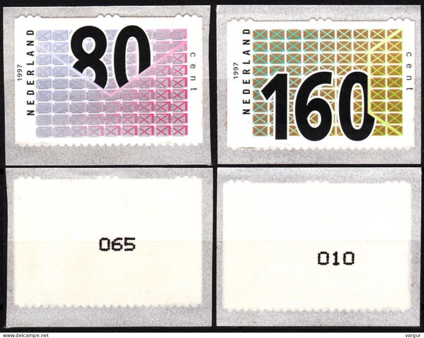 NETHERLANDS 1997 Mi. 1603-4. Business Mail Stamps. Numbers On Reverse, Mint - Nuevos