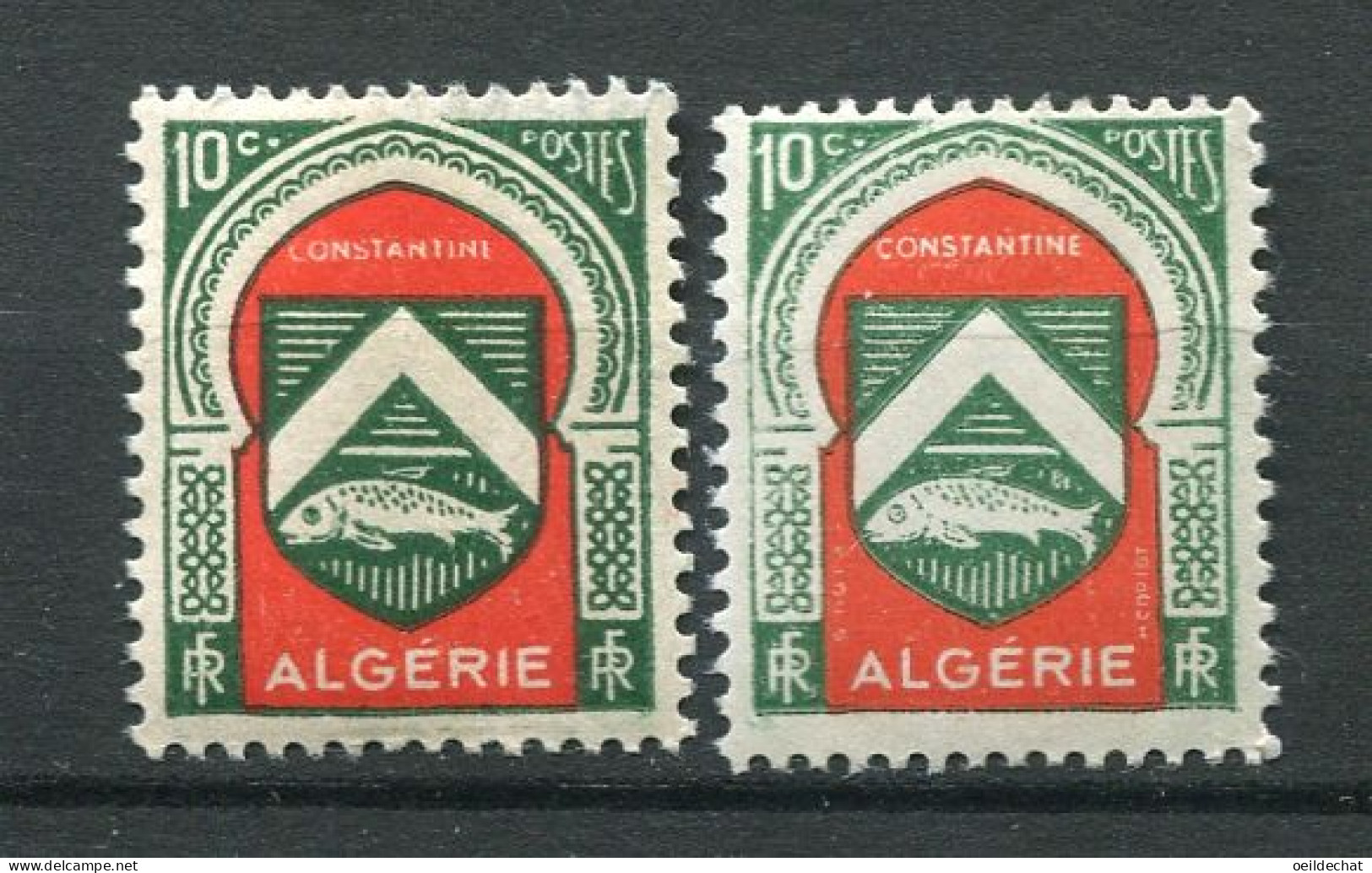 26455 Algérie N°254** 10c. Armoiries De Constantine (sans Signature) + Normal 1947  TB/TTB - Ungebraucht