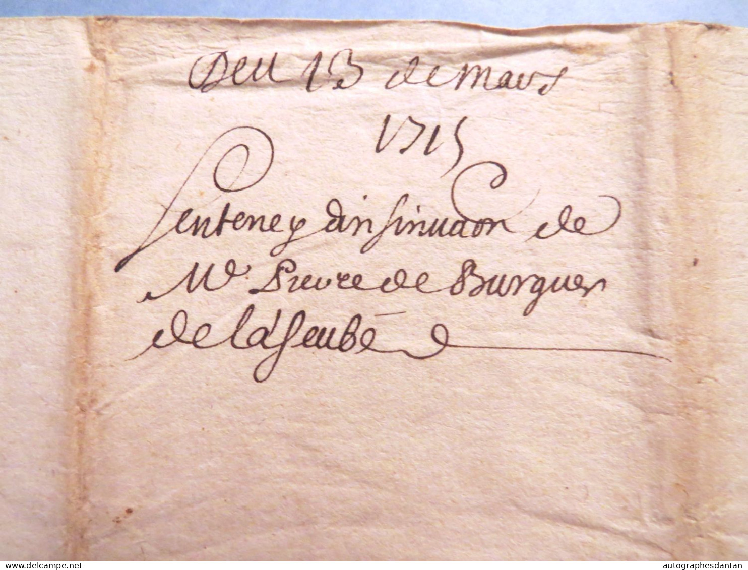 ● Parlement De Pau 1715 Pierre De BURGUES De Laseube (Lasseube) Acte Manuscrit Cachet Basses Pyrénées Généralité - Algemene Zegels