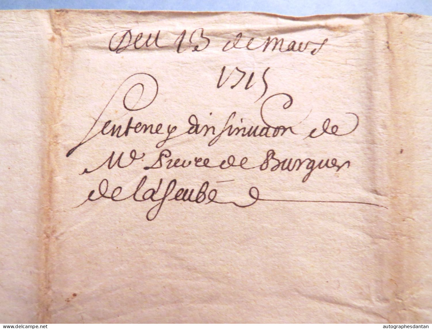 ● Parlement De Pau 1715 Pierre De BURGUES De Laseube (Lasseube) Acte Manuscrit Cachet Basses Pyrénées Généralité - Cachets Généralité