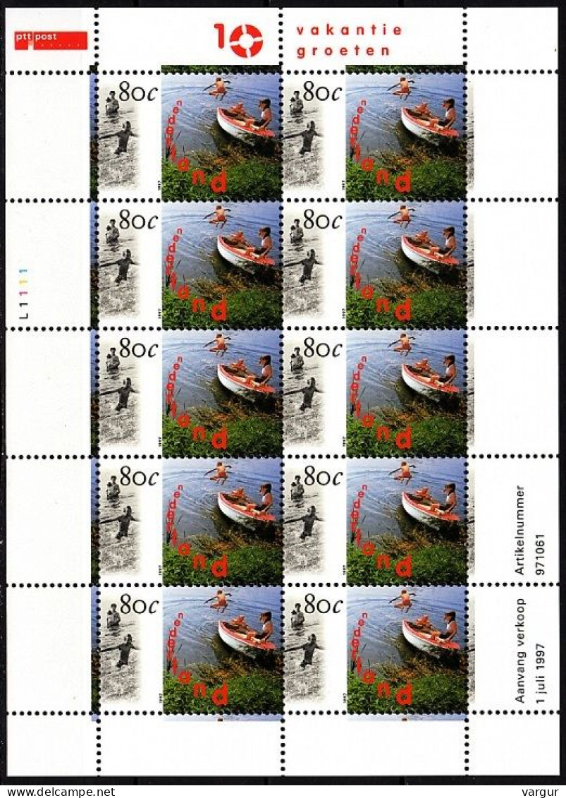 NETHERLANDS 1997 Mi. 1623 Klb. Tourism: Netherlands - Water Land. MINI-SHEET, MNH - Protection De L'environnement & Climat