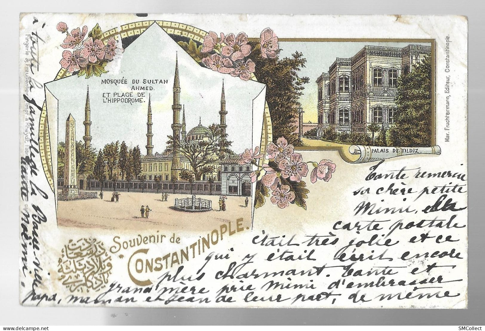 Souvenir De Constantinople, Mosquée Du Sultan Ahmed, Place De L'hippodrome, Palais De Yildiz. Carte Inédite (A18p74) - Türkei