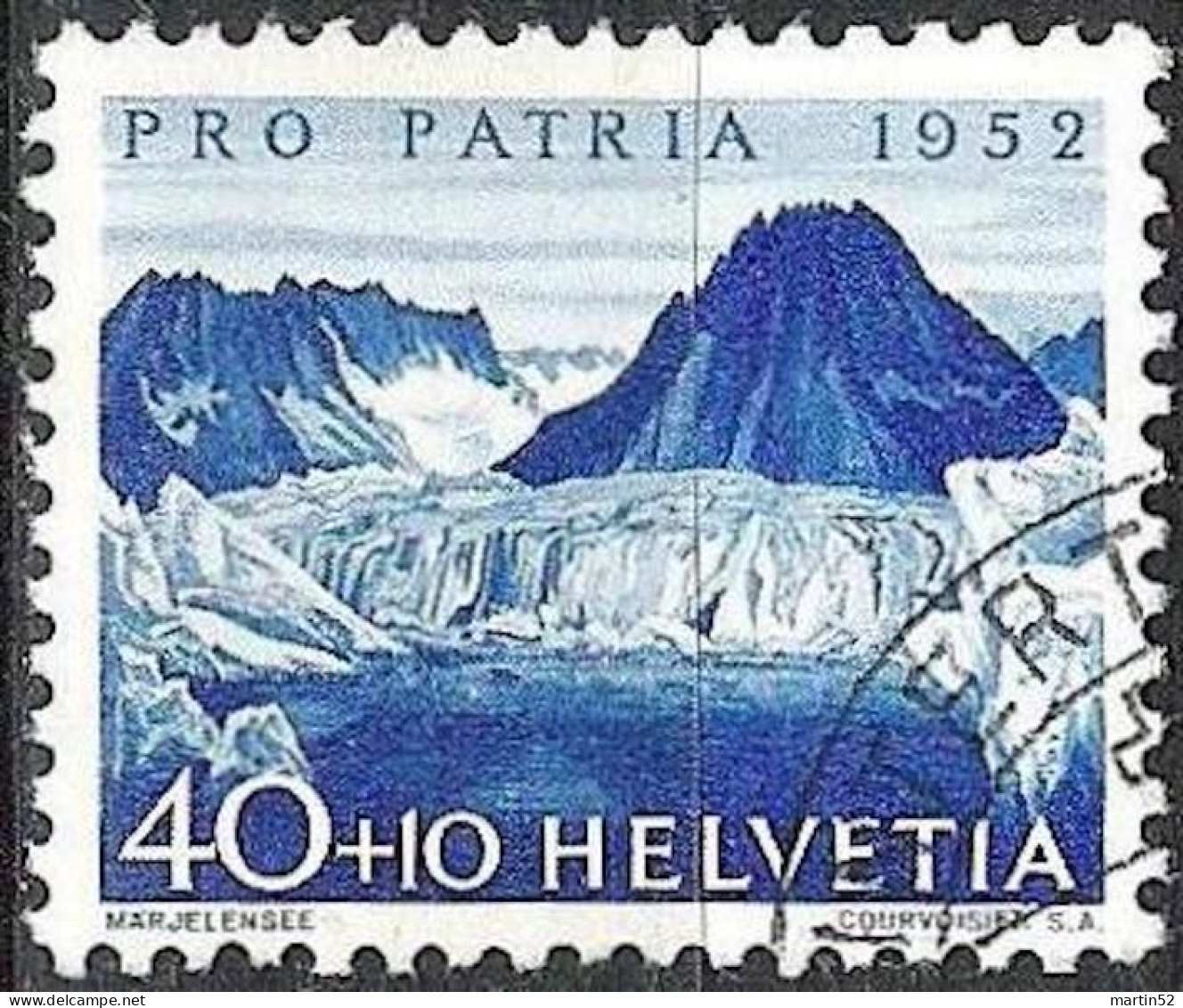 Schweiz Suisse Pro Patria 1952 "Märjelensee" Zu WII 60 Mi 574 Yv 525 Mit Eck-Stempel WINTERTHUR (Zu CHF 12.00) - Gebraucht