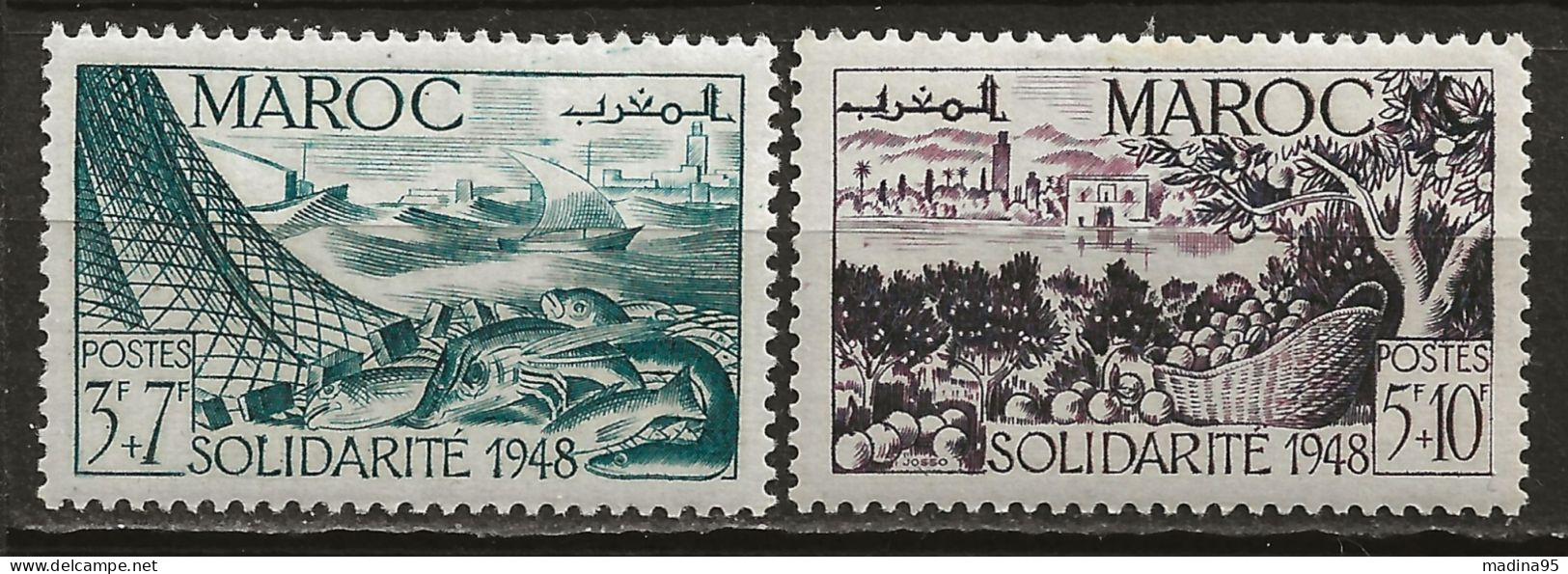 MAROC Colo:, **, N° YT 273 Et 274, TB - Nuevos