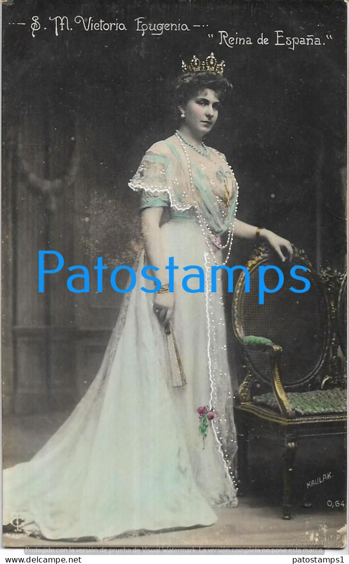 227574 SPAIN ESPAÑA ROYALTY QUEEN REINA VICTORIA EUGUENIA POSTAL POSTCARD - Altri & Non Classificati