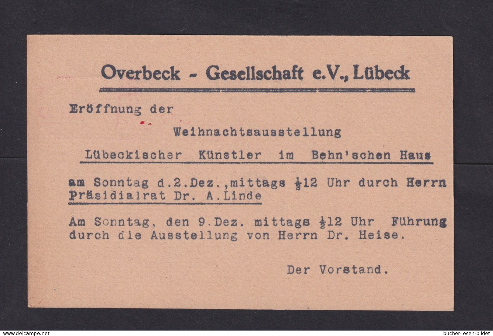 30.11.1923 - Freistempel Lübeck "16ooo" Für 16 Milliarden - Ortsdrucksachen-Karte - Briefe U. Dokumente