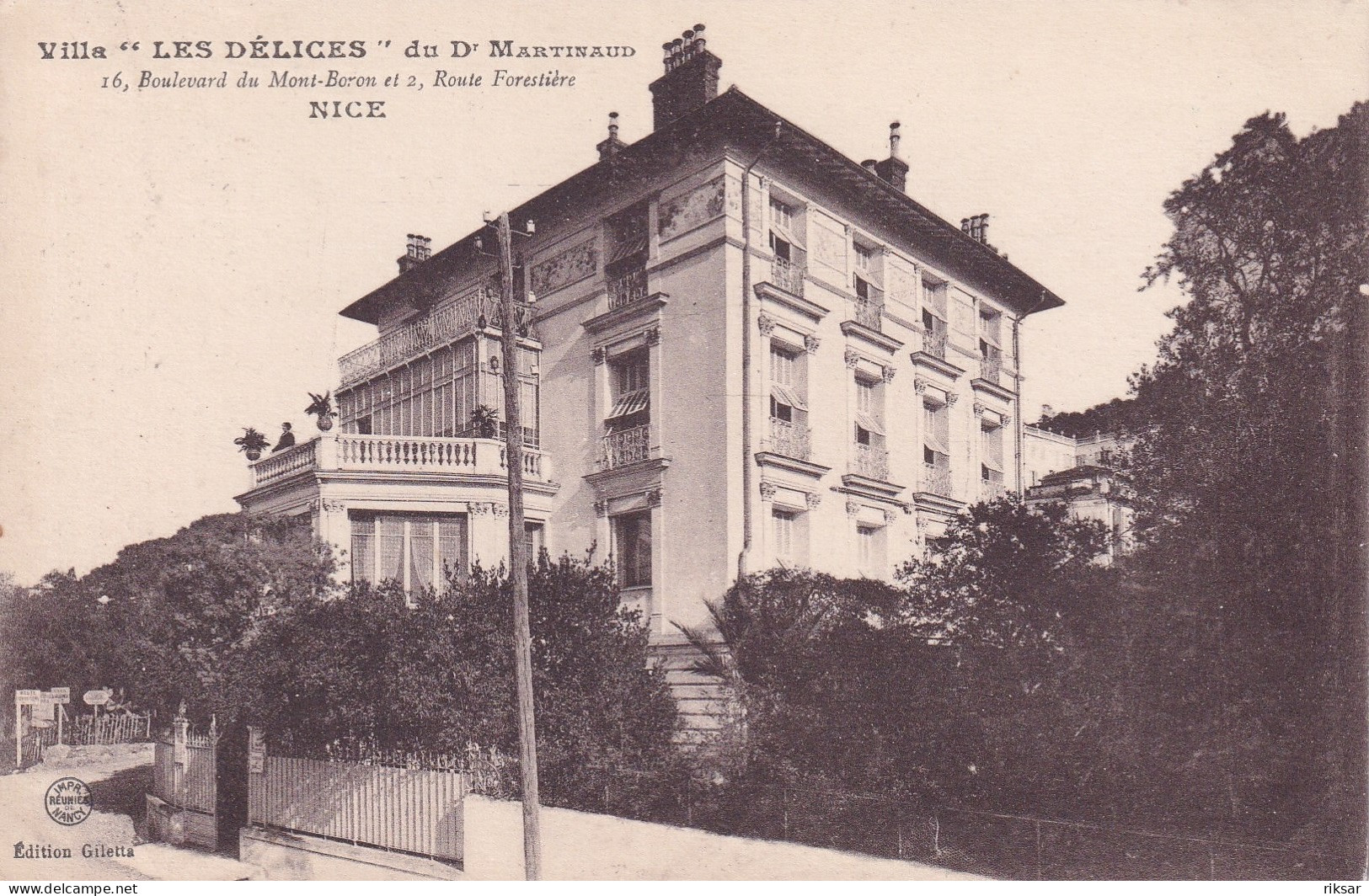 NICE(VILLA LES DELICES) MARTINAUD - Autres & Non Classés