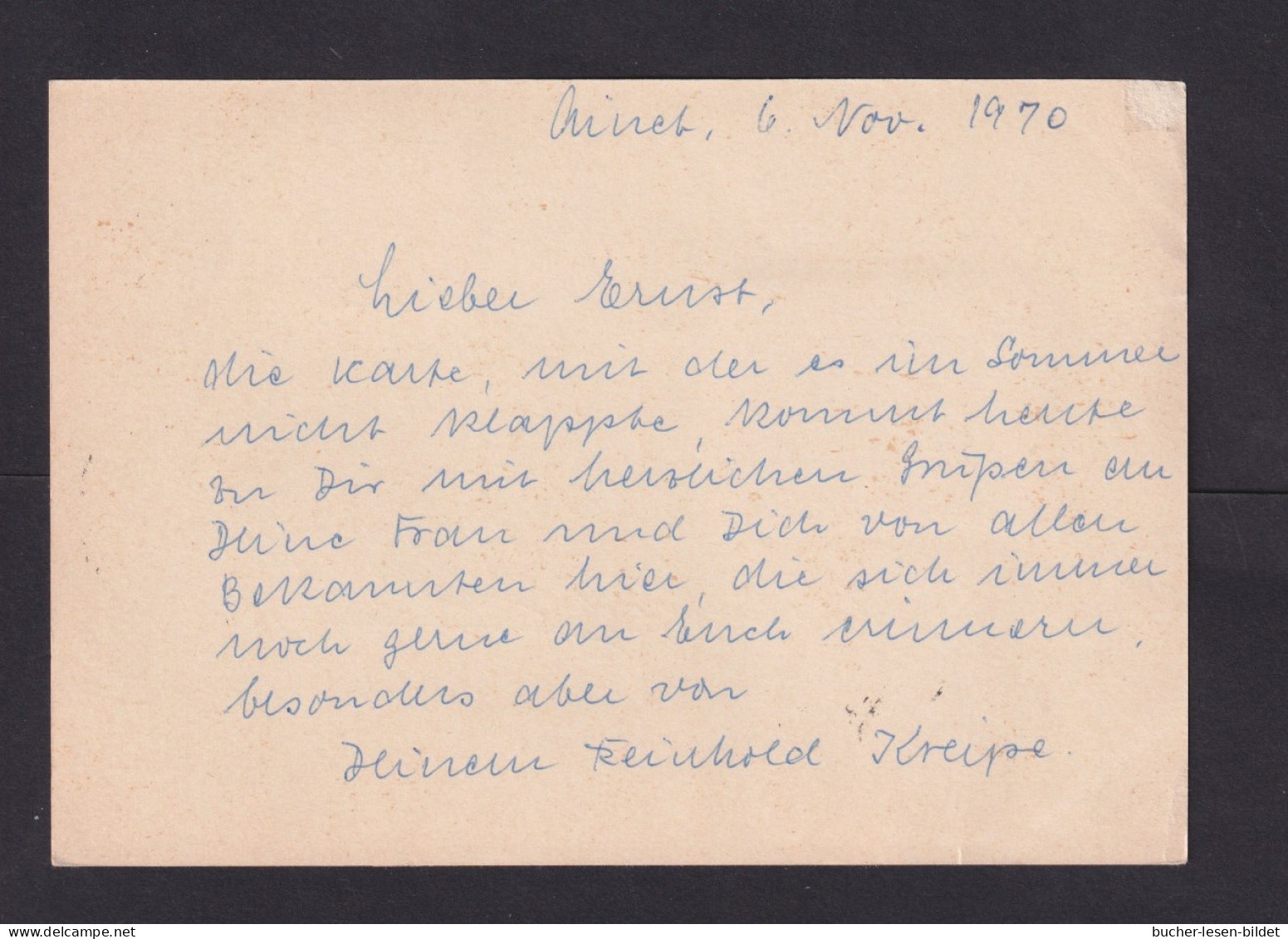 1970 - 30 Pf. Frage-Ganzsache Als Antwort Mit Österreich Zufrankiert - Einschreiben Ab Ainet Nach Kiel - Brieven En Documenten