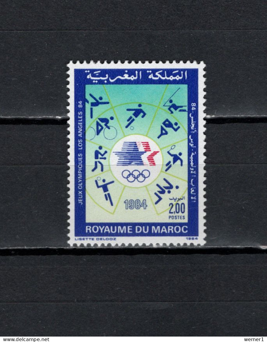 Morocco 1984 Olympic Games Los Angeles, Cycling, Tennis Etc. Stamp MNH - Ete 1984: Los Angeles