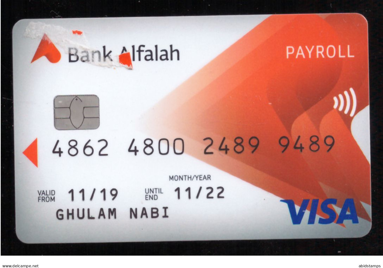 USED COLLECTABLE CARD BANK AL FALAH VISA CARD - Credit Cards (Exp. Date Min. 10 Years)