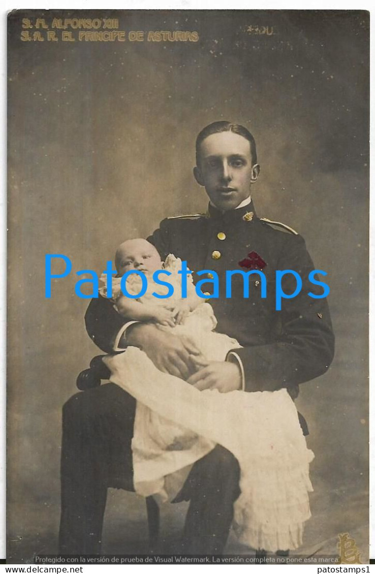 227576 SPAIN ESPAÑA ROYALTY KING REY ALFONSO XIII THE PRINCE OF ASTURIAS POSTAL POSTCARD - Sonstige & Ohne Zuordnung