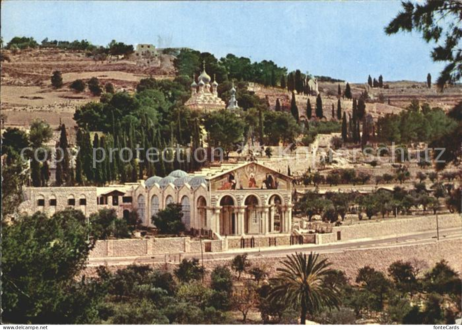 72290893 Jerusalem Yerushalayim Basilika Mit Garten  - Israël