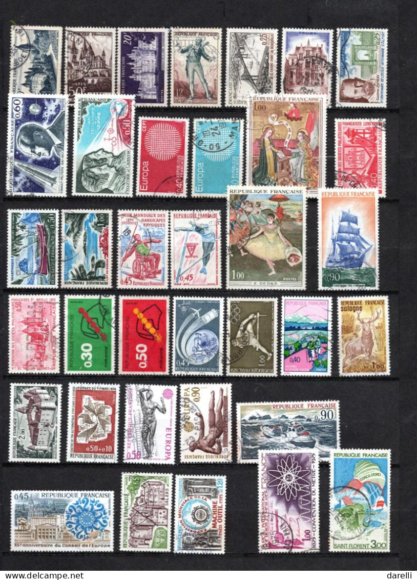 France - Lot De 100 Timbres Oblitérés - Andere & Zonder Classificatie