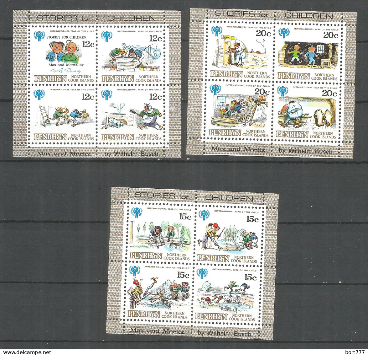 Penrhyn 1979 Mint Blocks MNH (**) 3v - Penrhyn