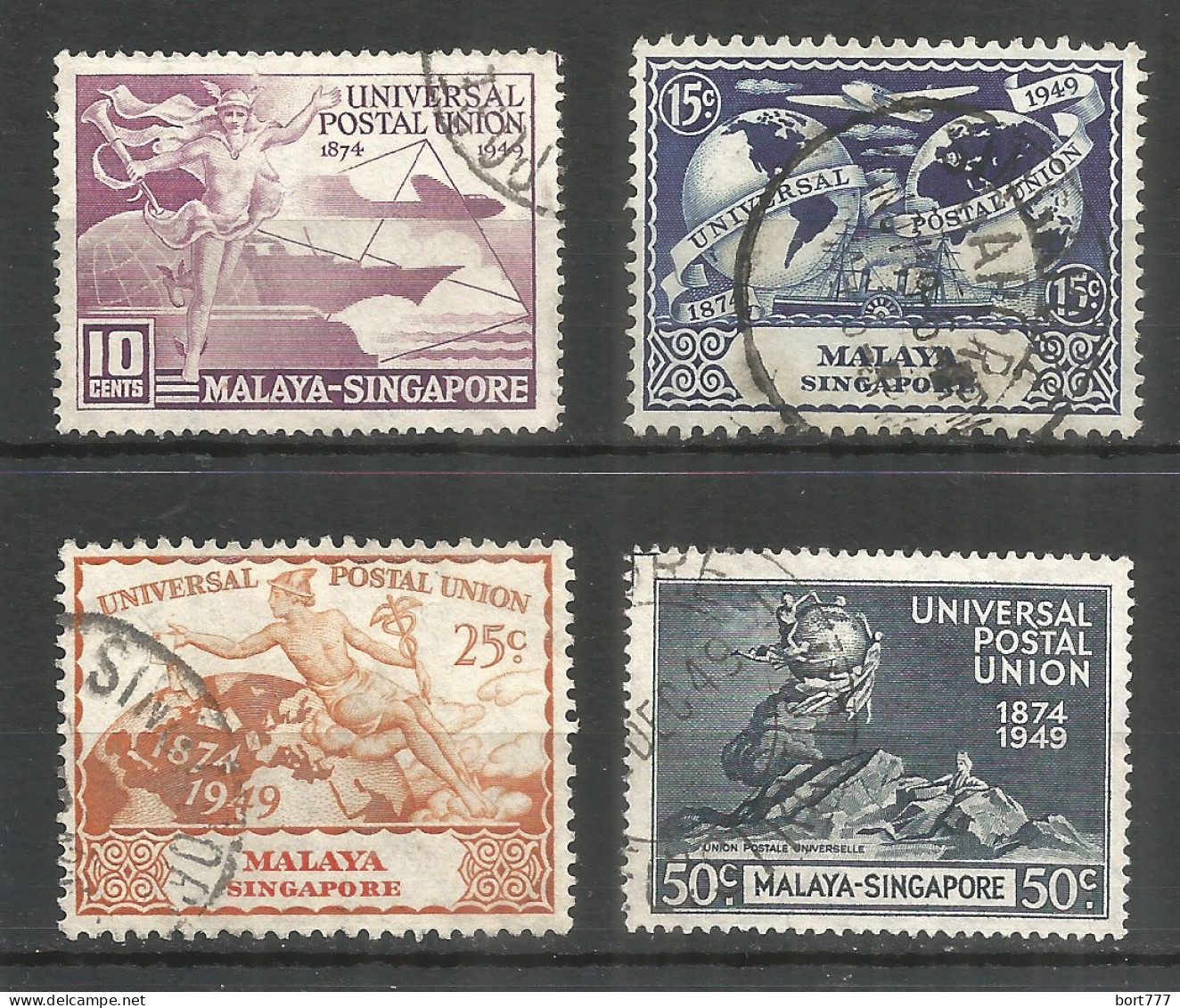 Singapur 1949 Used Stamps 4v - Singapur (1959-...)