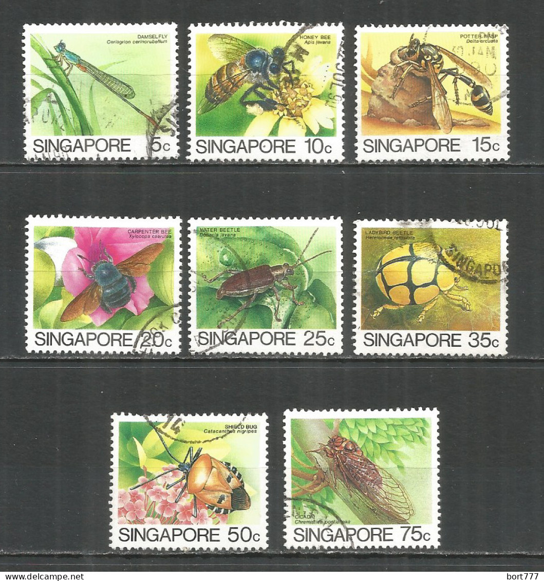 Singapur 1985/88 Years Used Stamps 8v - Singapur (1959-...)