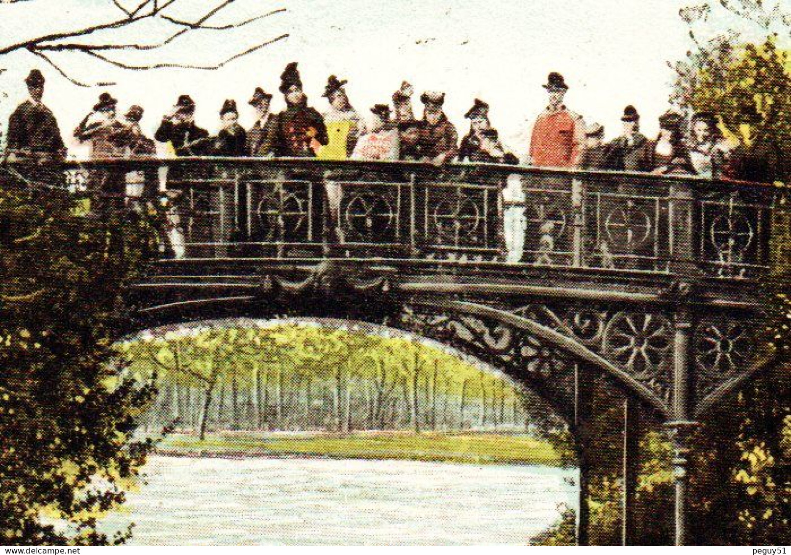 Amsterdam. Vondelpark.(inauguré En 1865- Paysagistes J.D. Zocher Et L.P. Zocher). Visiteurs Sur Le Pont. 1908 - Amsterdam