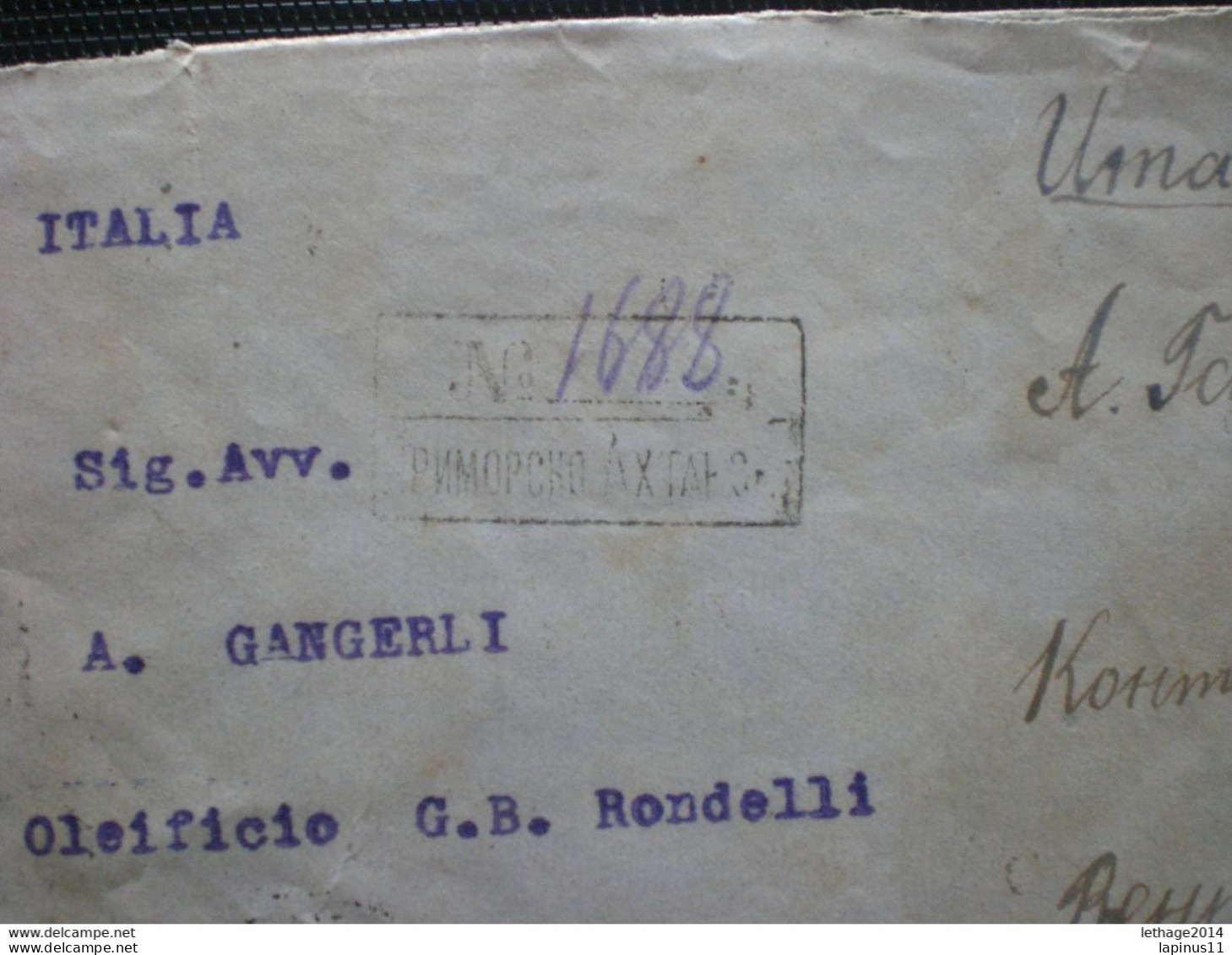 RUSSIA RUSSIE РОССИЯ STAMPS COVER 1922 REGISTER MAIL RUSSIE TO ITALY RRR - Briefe U. Dokumente