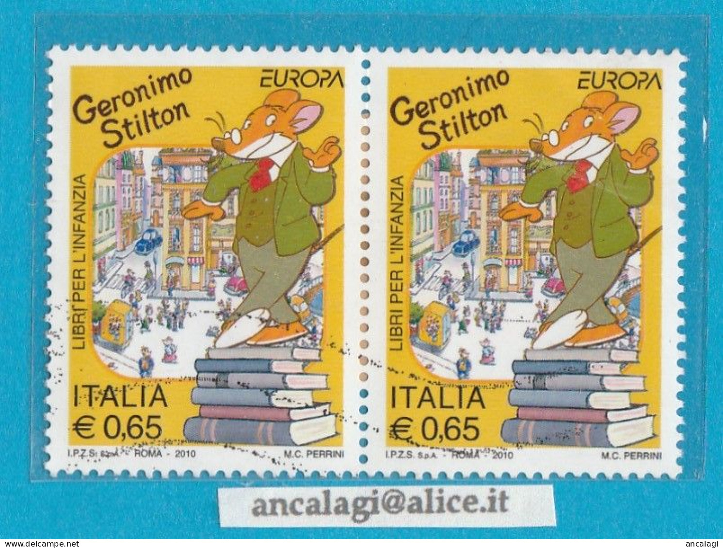 USATI ITALIA 2010 - Ref.1156A "EUROPA: Geronimo Stilton" 1 Val. In Coppia - - 2001-10: Usados