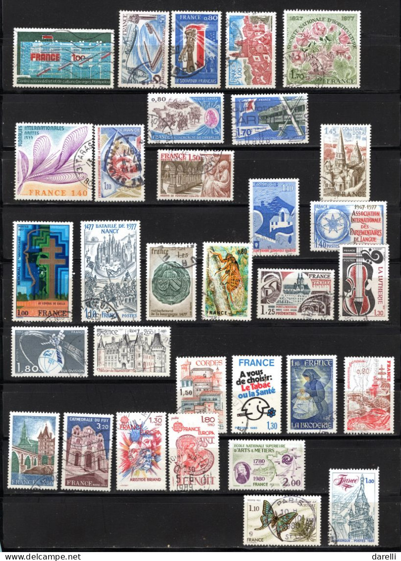 France - Lot De 100 Timbres Oblitérés - Otros & Sin Clasificación