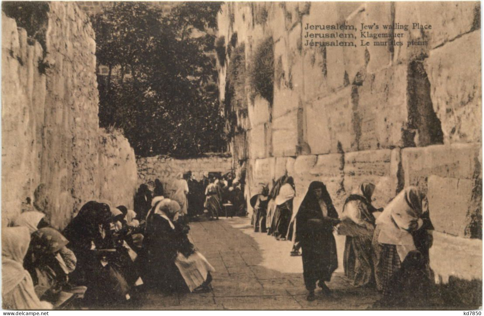 Jerusalem - Jews Willing Place - Judaika - Palästina