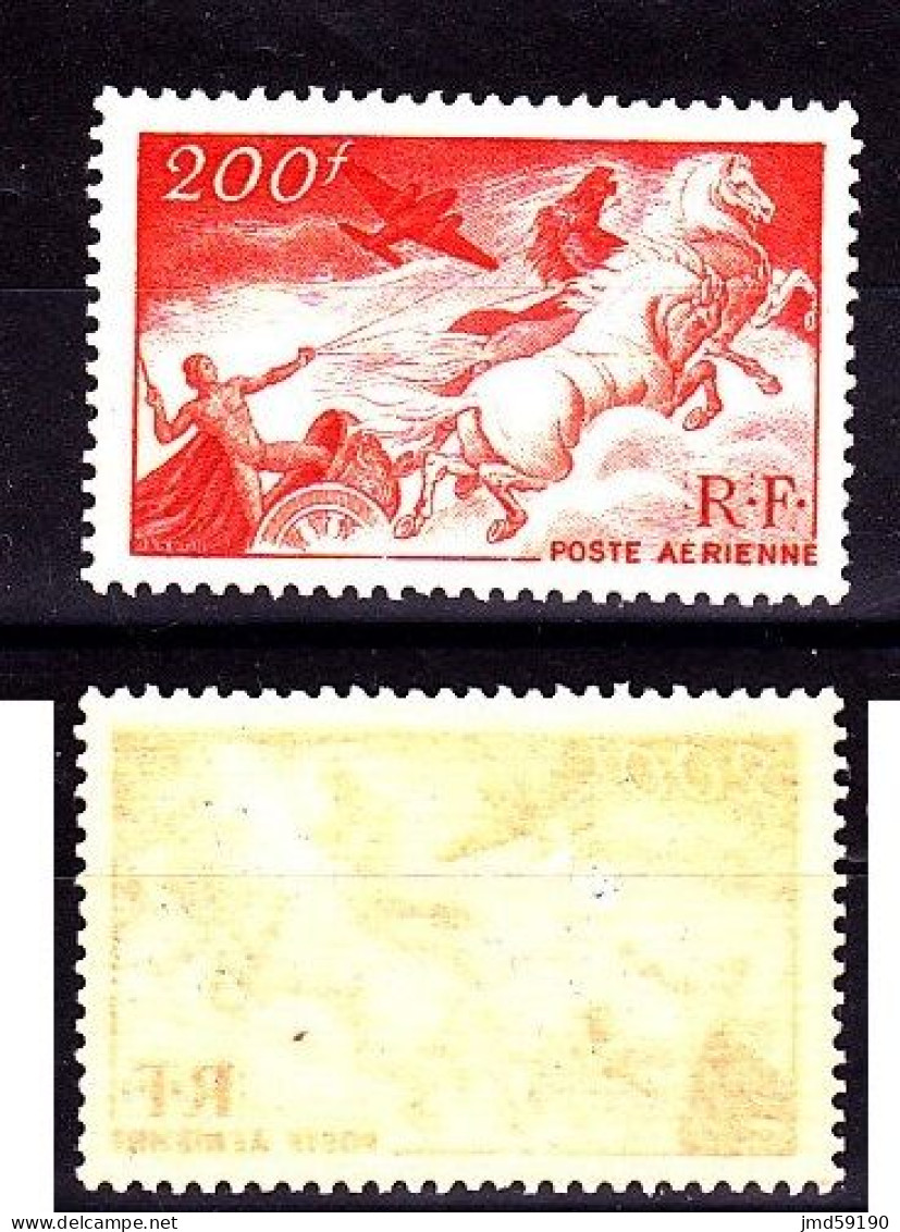 PA 19b Neuf** 200fr - Variété Rouge Foncé - Char Du Soleil - 1927-1959 Nuovi