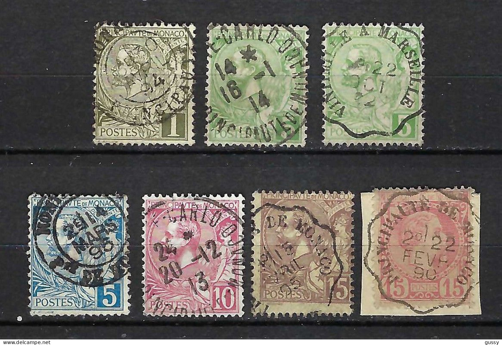 MONACO 1891-94:  Lot D'obl. - Used Stamps