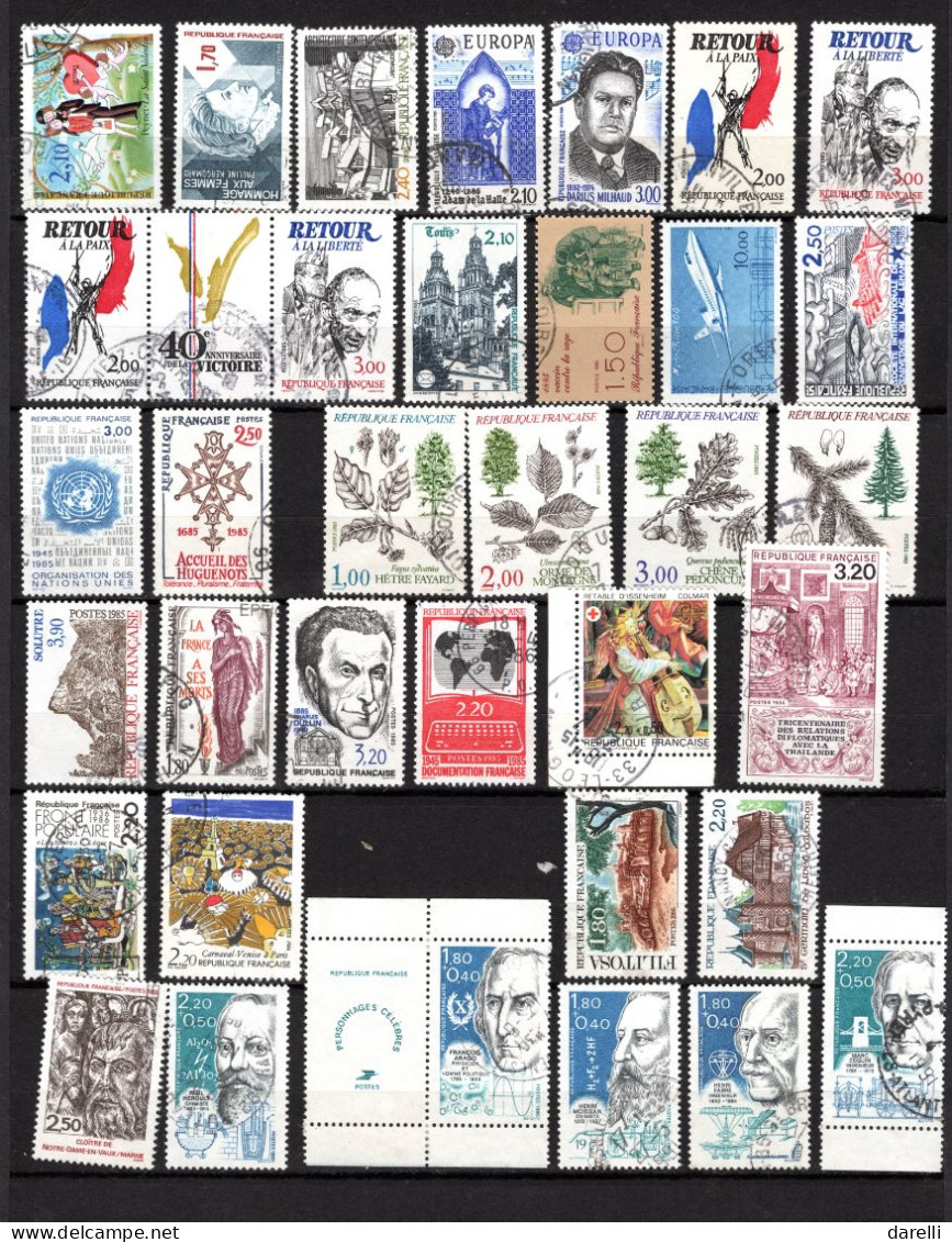 France - Lot De 100 Timbres Oblitérés - Oblitérés