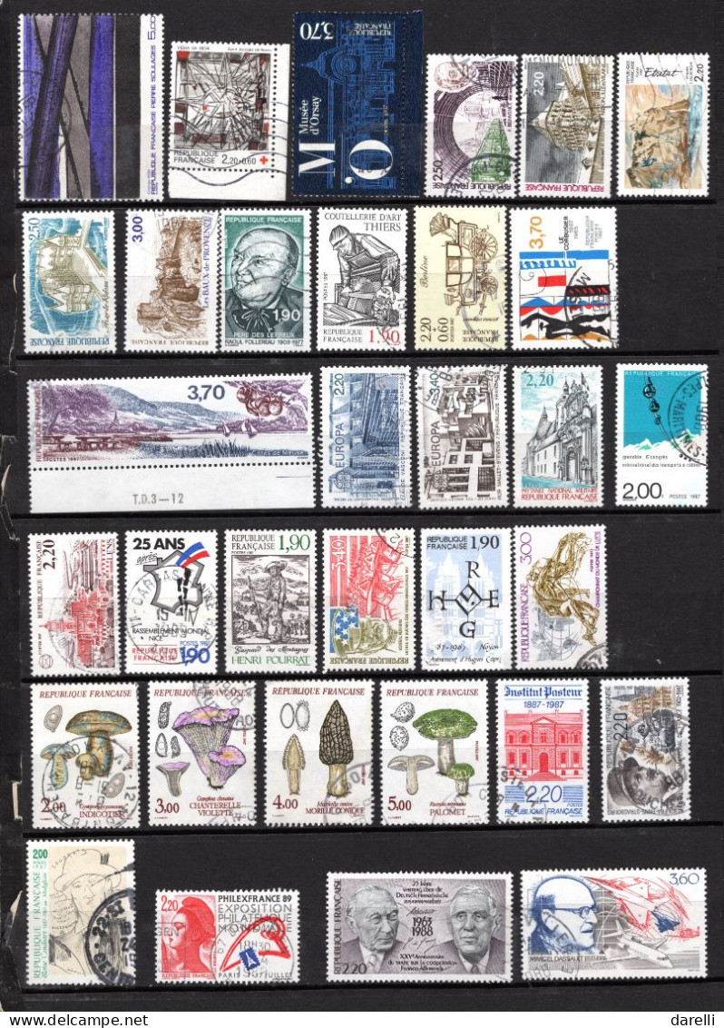 France - Lot De 100 Timbres Oblitérés - Oblitérés