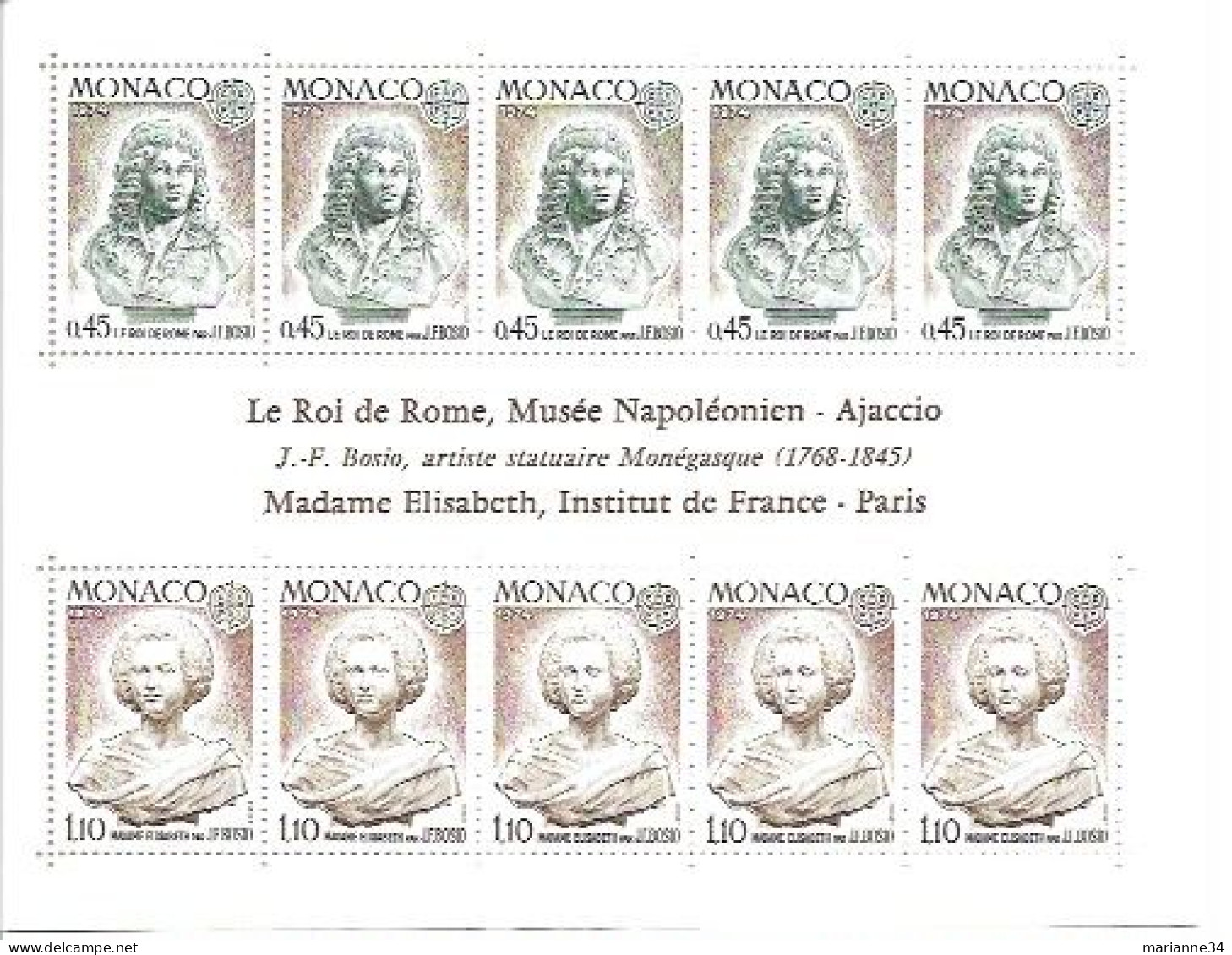 Monaco-1974- Bloc N°9** -EUROPA - Blocs