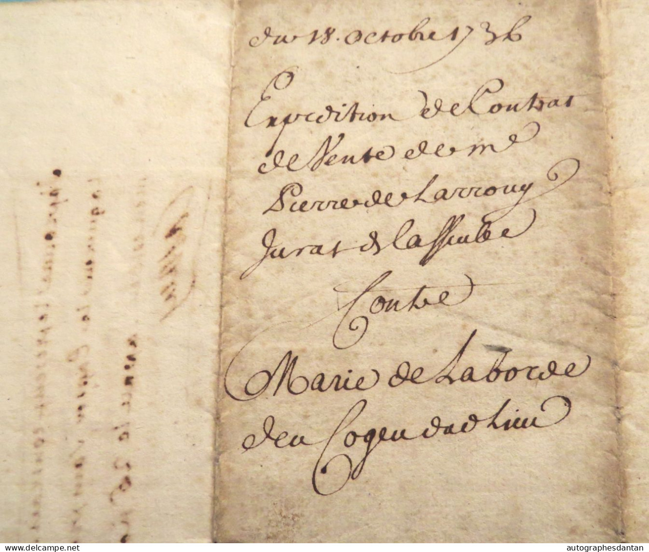 ● Généralité De Pau 1736 Pierre De Larrouy De Lasseube Marie De Laborde D'Escoubet Acte Manuscrit Cachet Basses Pyrénées - Matasellos Generales