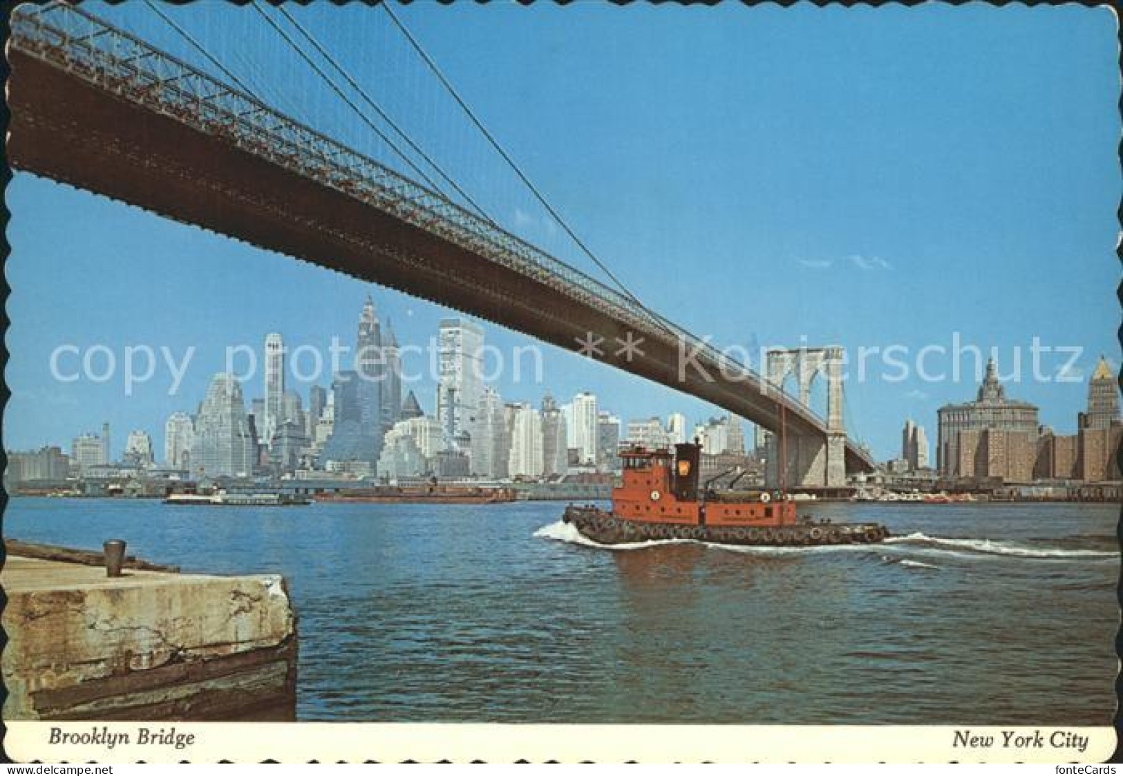 72285547 New_York_City Brooklyn Bridge East River - Andere & Zonder Classificatie