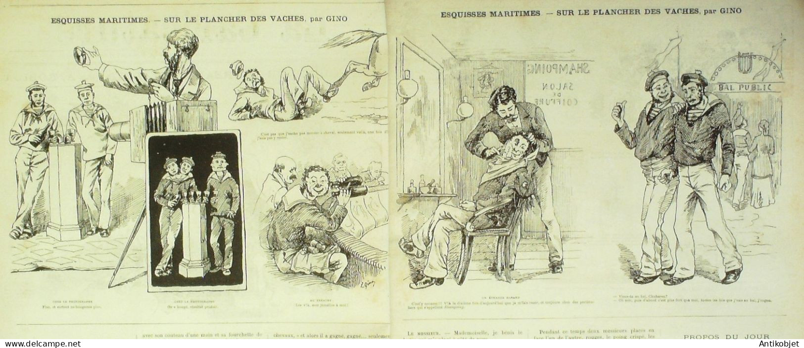 La Caricature 1881 N°  90 Course De Taureaux à Madrid Robida Plancher Des Vaches Gino - Magazines - Before 1900