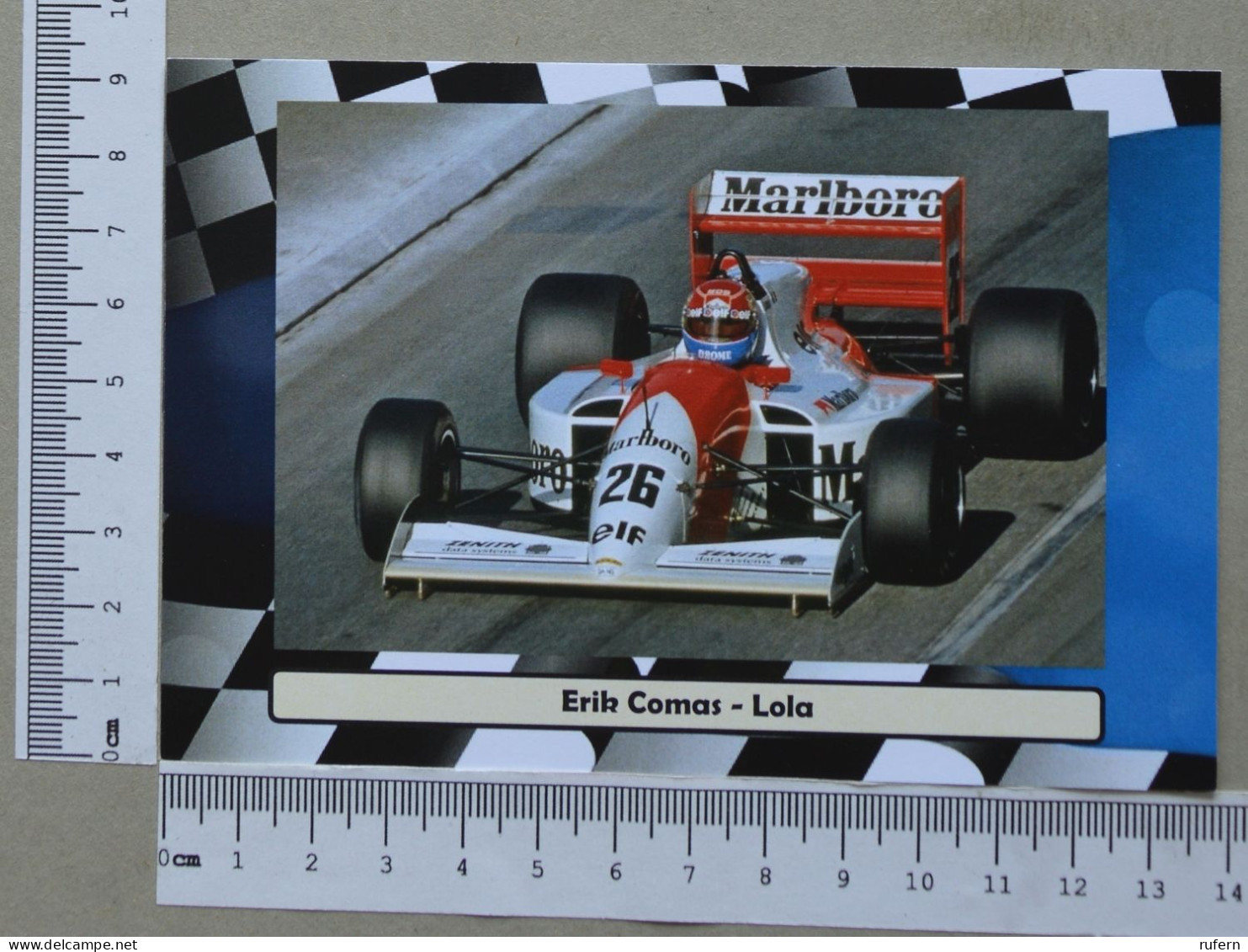 POSTCARD  - ERIK COMAS - FORMULA 1 - 2 SCANS  - (Nº59025) - Grand Prix / F1