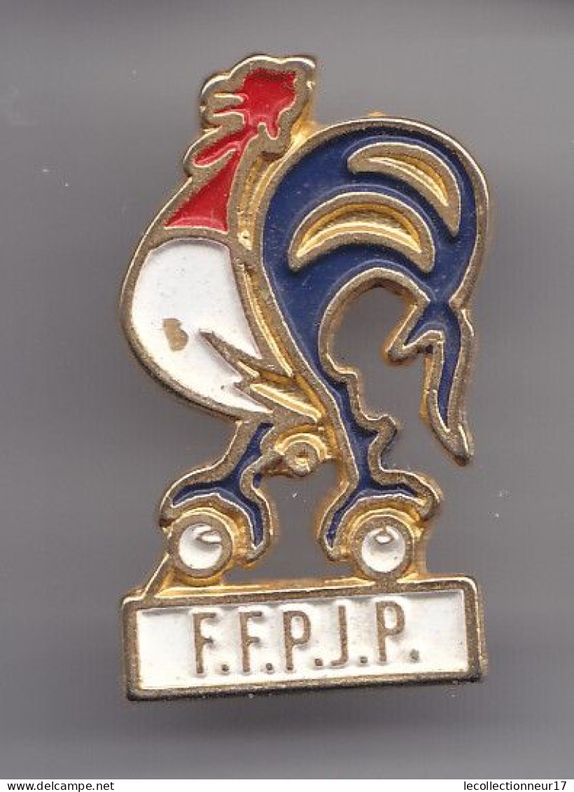 Pin's Coq FFPJP Fédération Française De Pétanque & De Jeu Provençal Réf 3752 - Bowls - Pétanque