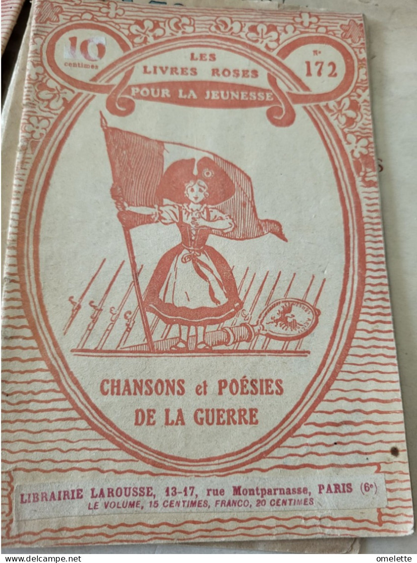 LIVRES ROSES POUR LAA JEUNESSE  /GUERRE 14/18 /CHANSONS ET POESIES /RENEE ZELLER - 1901-1940