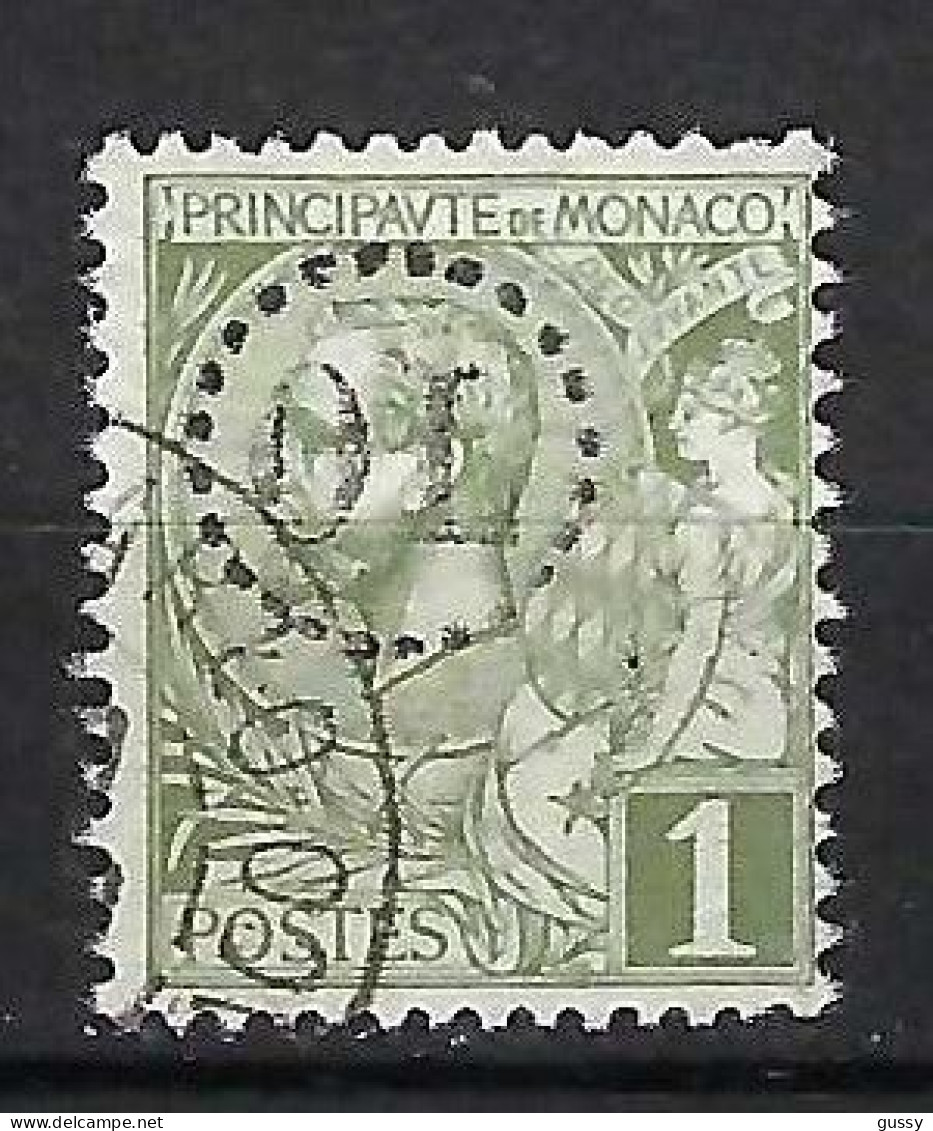 MONACO 1891-94:  Le Y&T 11 Obl., Sup. Marque Postale "OL (Origine Locale) Dans Un Cercle En Pointillés" - Usati