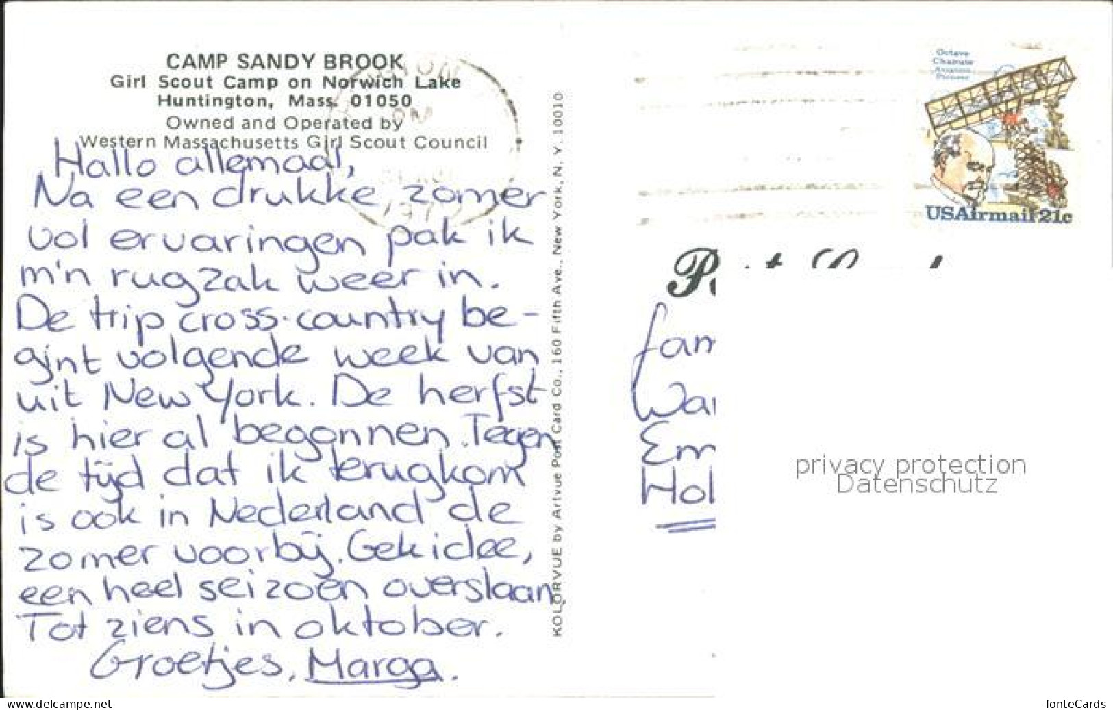 72285083 Huntington_Massachusetts Camp Sandy Brook Badesteg - Autres & Non Classés