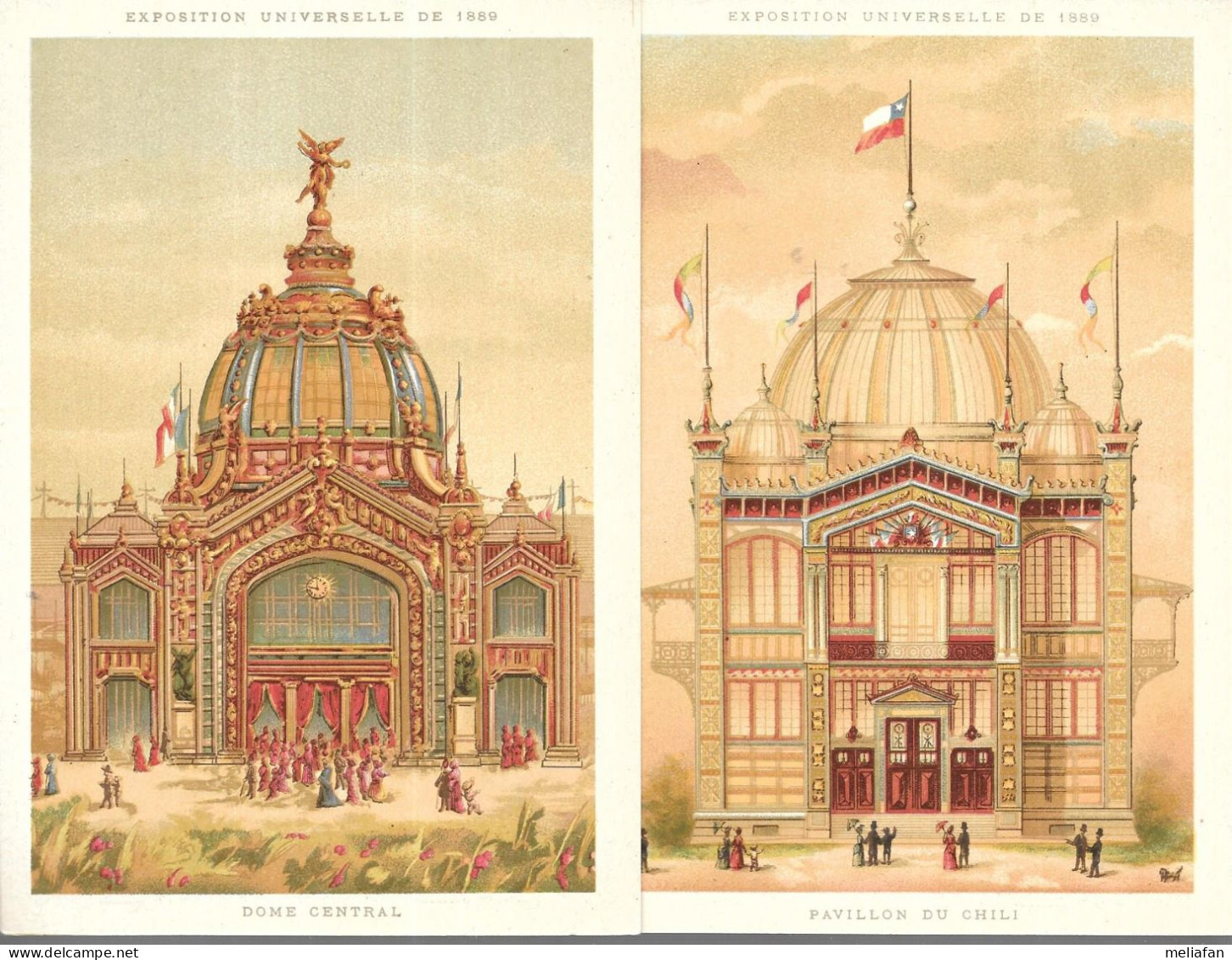 GF1578 - CHROMO EXPOSITION UNIVERSELLE DE 1889 - PAVILLON DU CHILI - DOME CENTRAL - Other & Unclassified