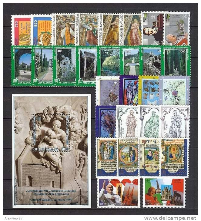 Vaticano / Vatican City  1995 -- Annata Completa +BF --- Complete Years ** MNH / VF - Années Complètes