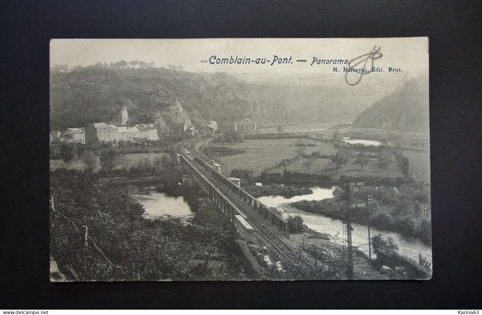 België - Belgique - Comblain-au-Pont - Panorama  (Pont Chemin De Fer - Used Card 1905 Vers Paris - Comblain-au-Pont