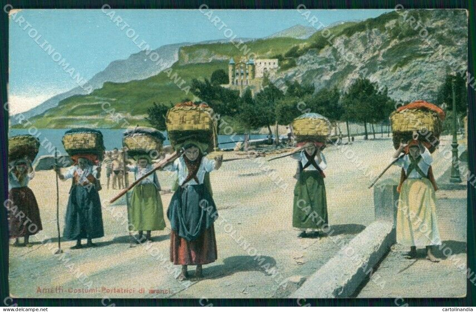 Salerno Amalfi Costumi Portatrici Di Aranci Cartolina MX1276 - Salerno