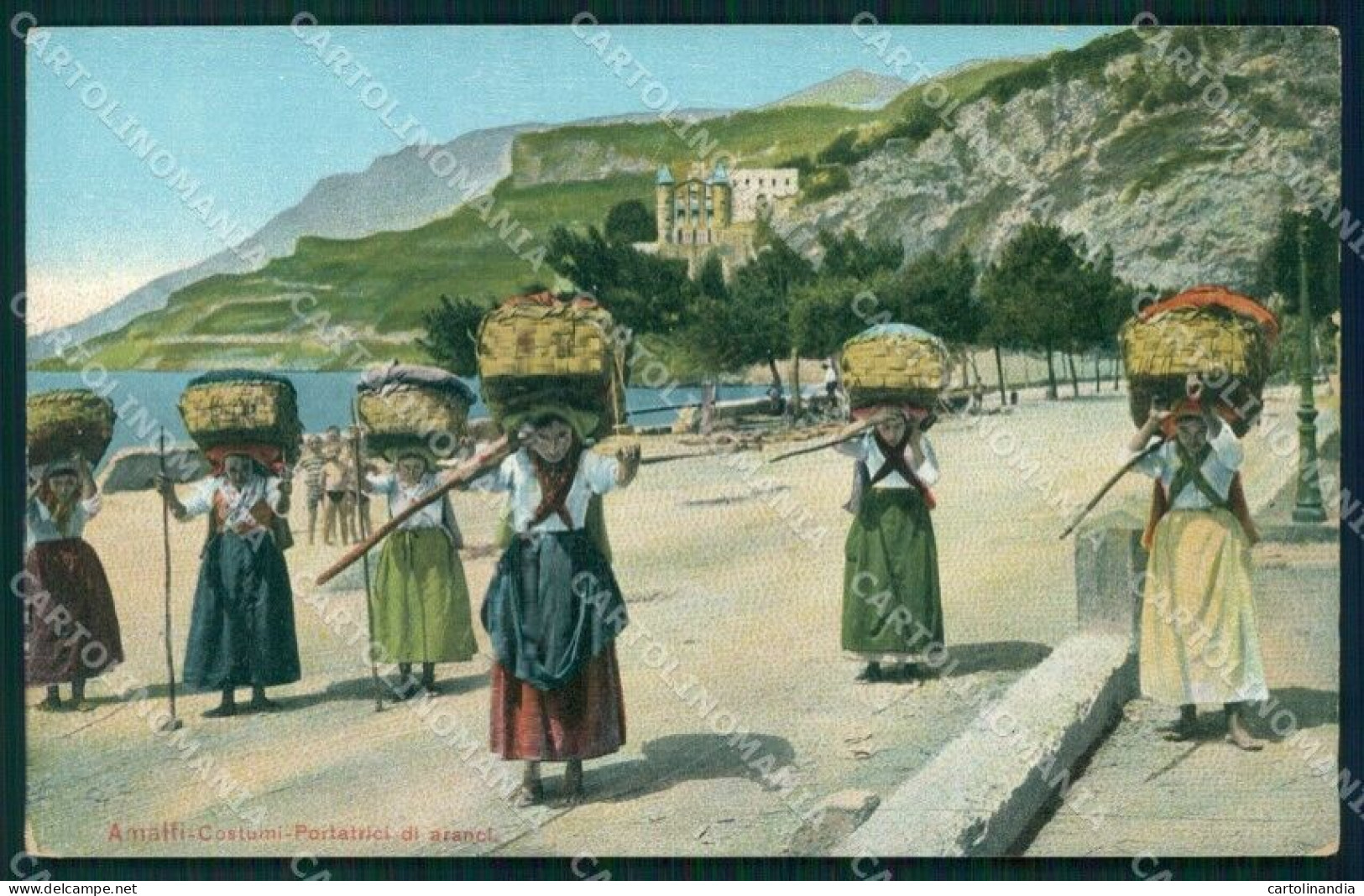 Salerno Amalfi Costumi Portatrici Di Aranci Cartolina MX1277 - Salerno