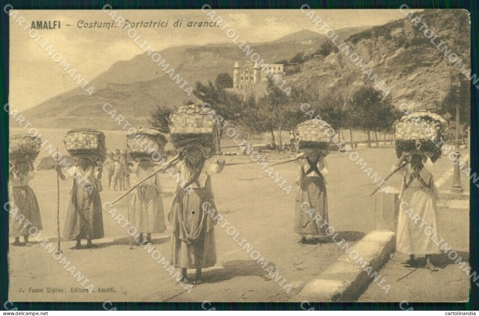 Salerno Amalfi Costumi Portatrici Di Aranci Cartolina MX1279 - Salerno