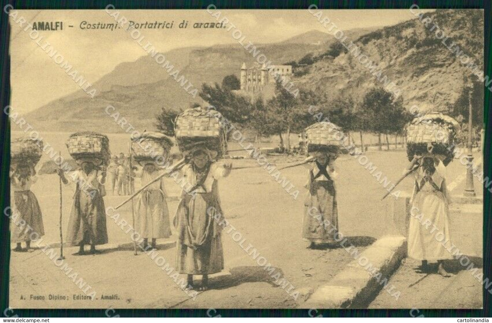 Salerno Amalfi Costumi Portatrici Di Aranci Cartolina MX1280 - Salerno